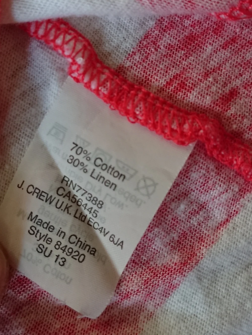 J. Crew Red and White Striped Racerback Tank size XXS